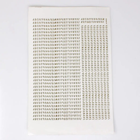 Small Alphabet Embossed sticker