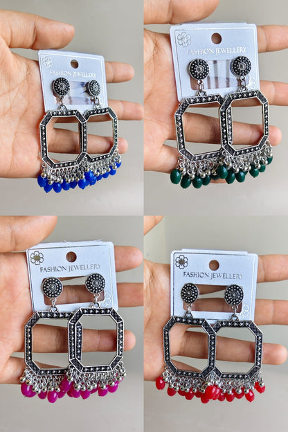 Oxidized Square Jhumka / Earring