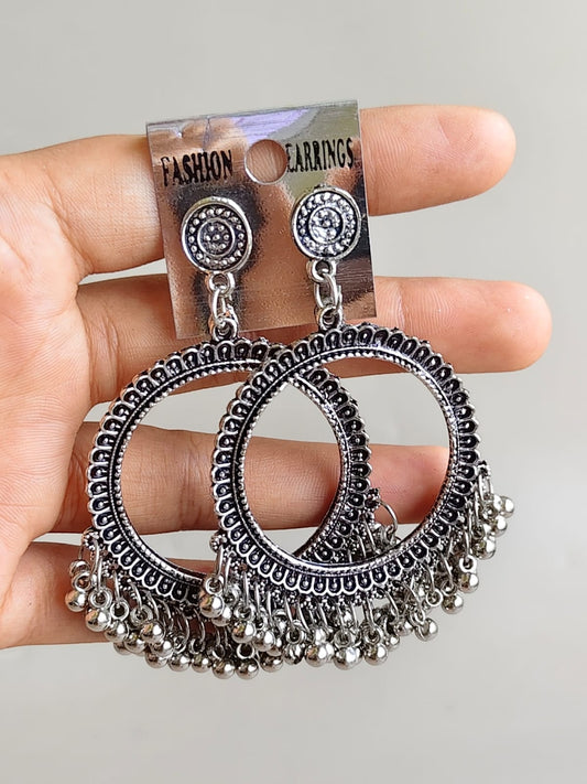 Oxidized Round Earring  Base