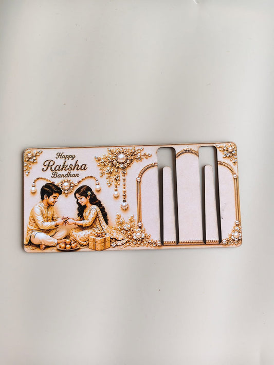Rakhsha Bandhan Cash Gift Holder - rectangular