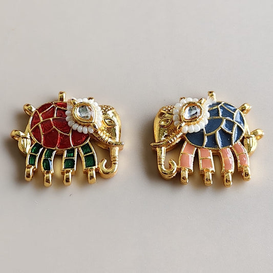 Kundan Elephant Charms - A