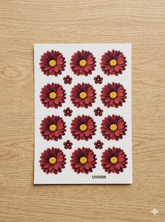 U.V Sticker - Maroon