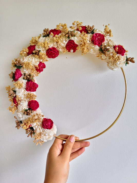 Decorated hoop - Red & White