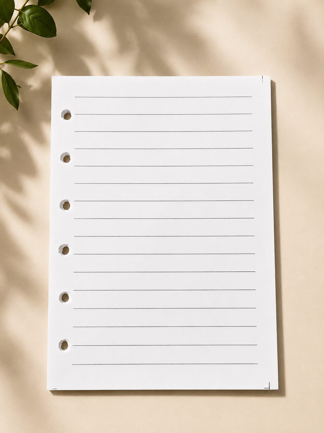 A7 Book / Diary Pages with hole - A