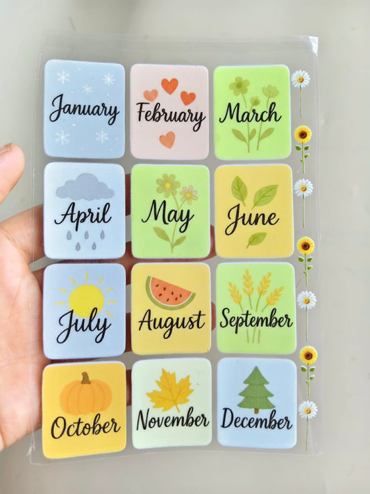 UV DTF Sticker - Month