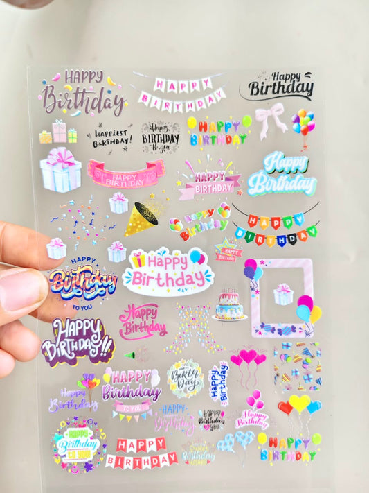UV DTF Sticker - Happy Birthday