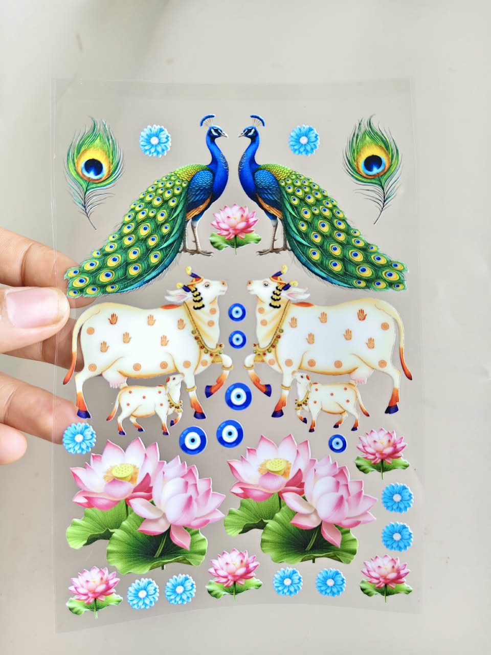 UV DTF Sticker - Peacock / Cow