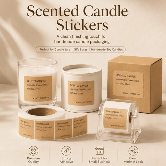 Scented Candle Sticker Roll / Candle Packaging