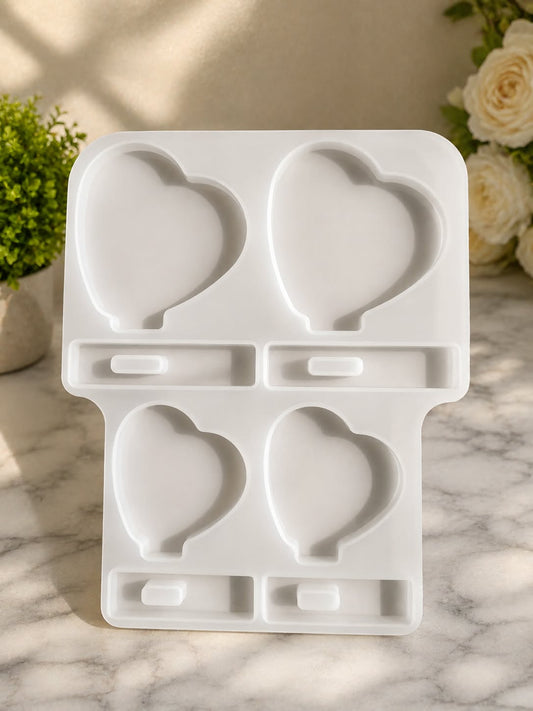 4 cavity small photo frame  - Heart