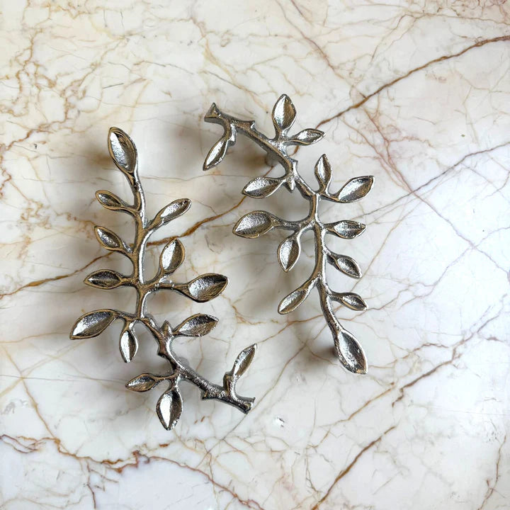 Metal Leaf Design Tray Handle
