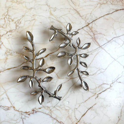 Metal Leaf Design Tray Handle