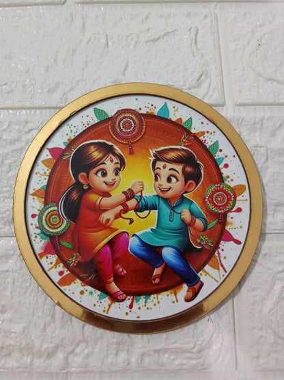 6" Raksha Bhandhan/ Rakhi Thali (MDF)