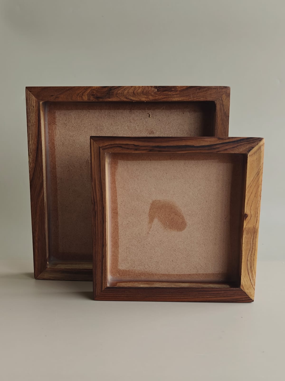 Teakwood frame with MDF base