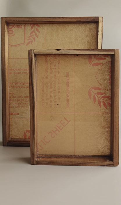 Teakwood frame/ Floating Frame/ Flower preservation frame - Acrylic