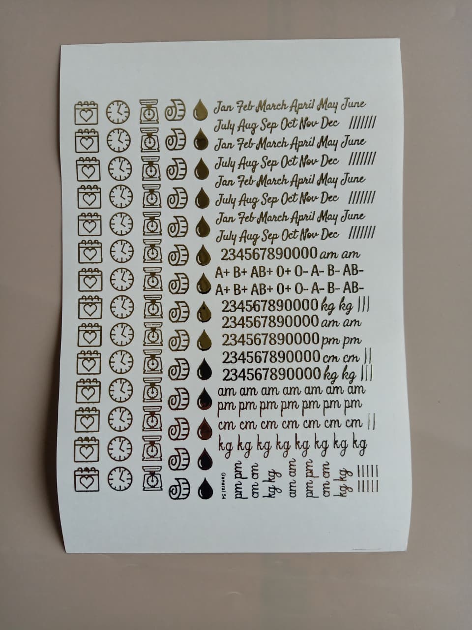 Umbilical/ Baby Embossed stickers - I