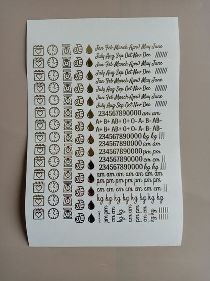 Umbilical/ Baby Embossed stickers - I