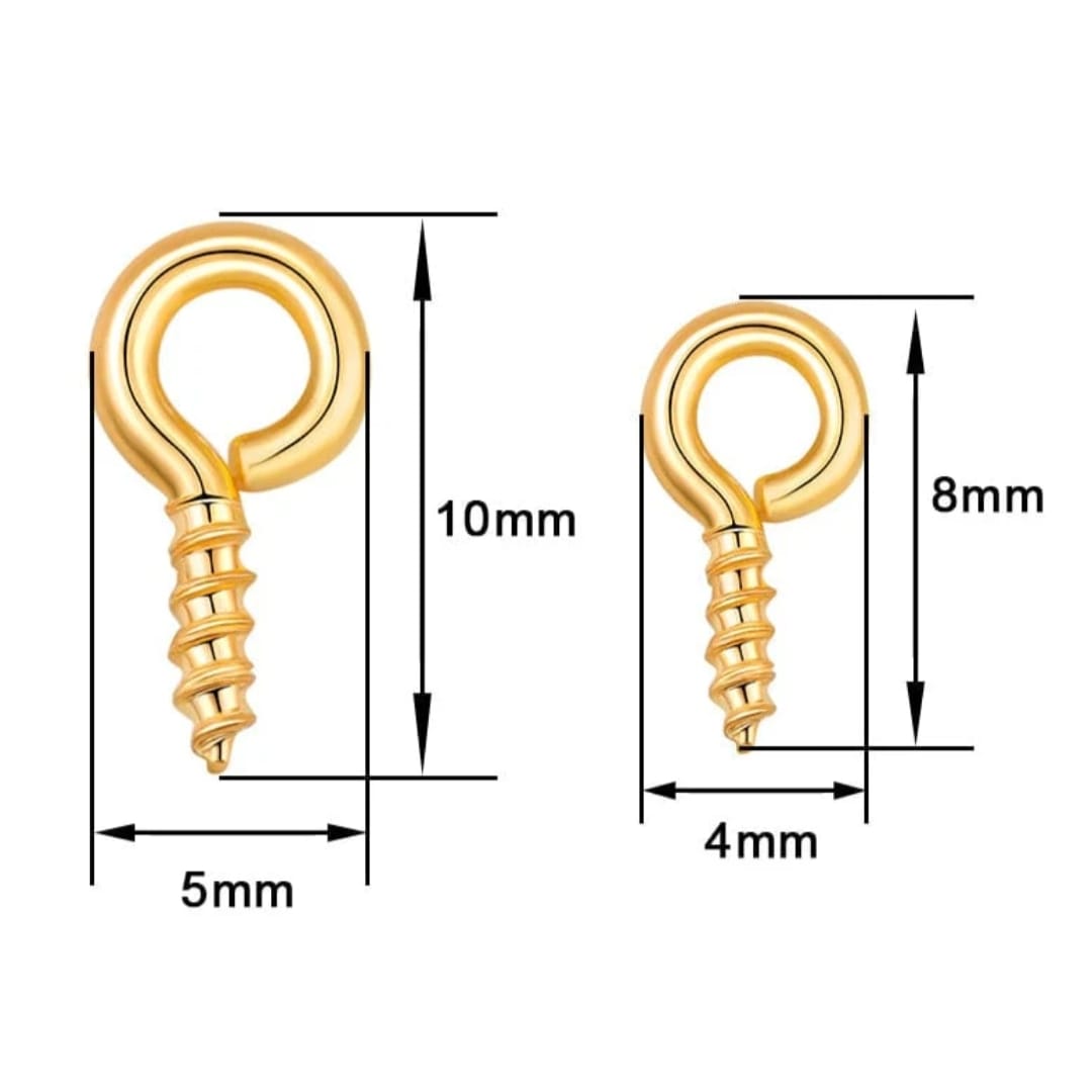 Eyescrew / hook - Golden