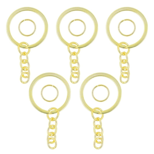 Golden KeyRings / Keychain with connector- set of 25