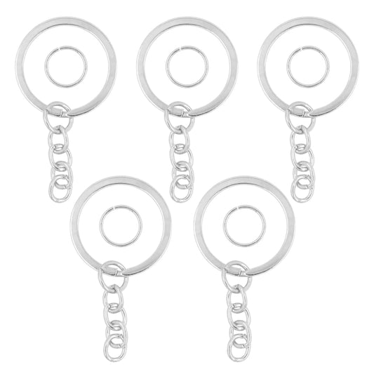 Silver KeyRings / Keychain with connector - set of 25