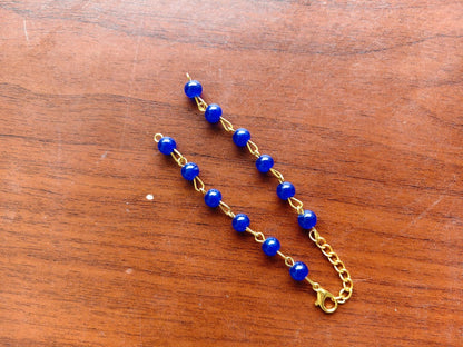 Moti bracelet rakhi chains - Multicolor