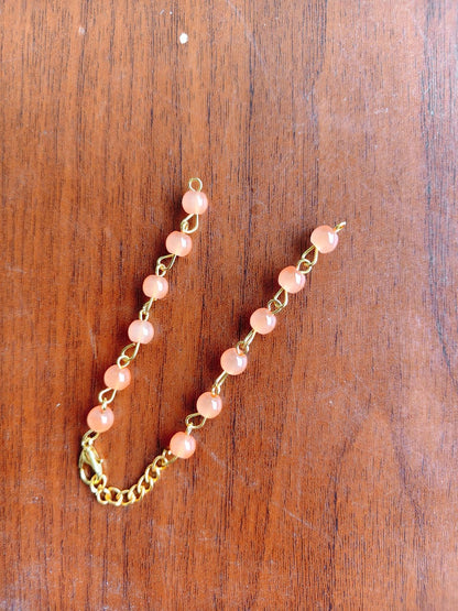 Moti bracelet rakhi chains - Multicolor