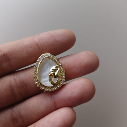 Ganesha marble Rakhi Charm