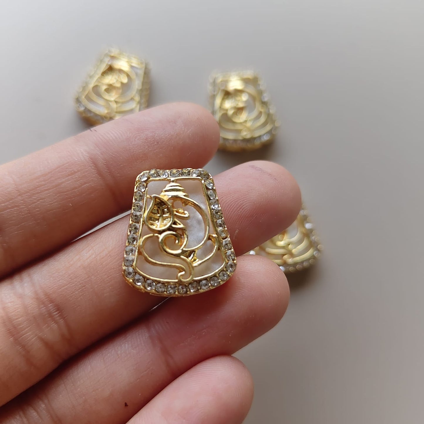 Ganesha diamond Rakhi Charm