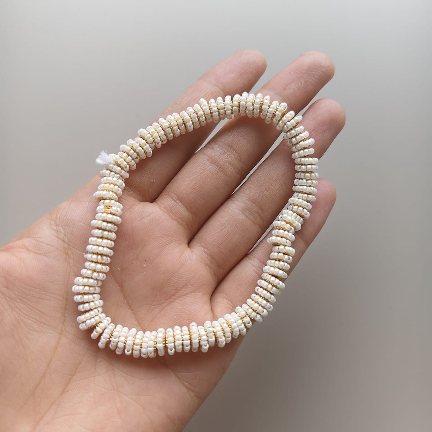 Pearl beads ring for rakhi/bracelet - bulk