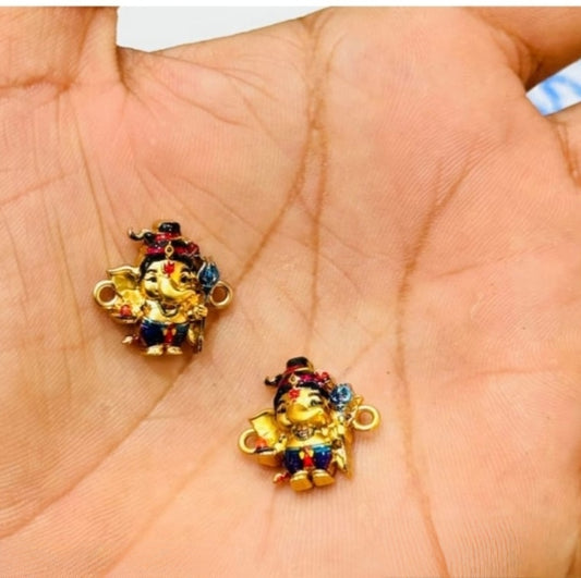 Blue Ganesha Charm - Metal