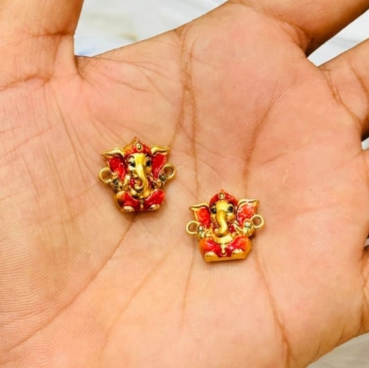 Red Ganesha Charms - Metal