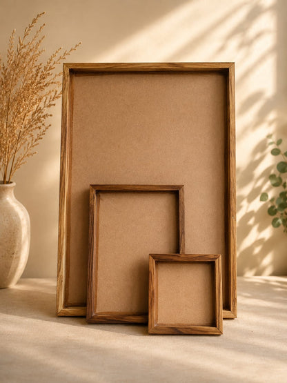 Teakwood frame with MDF base