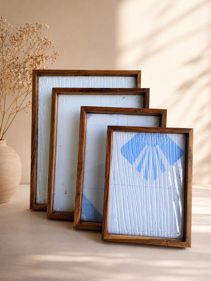 Teakwood frame/ Floating Frame/ Flower preservation frame - Acrylic