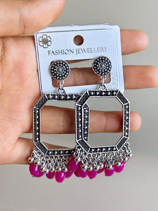 Oxidized Square Jhumka / Earring