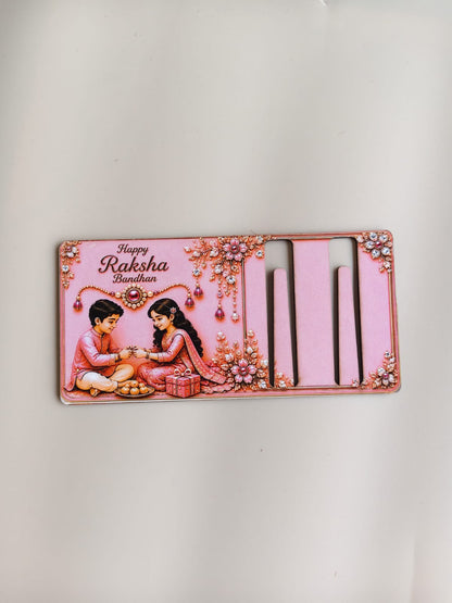 Rakhsha Bandhan Cash Gift Holder - rectangular