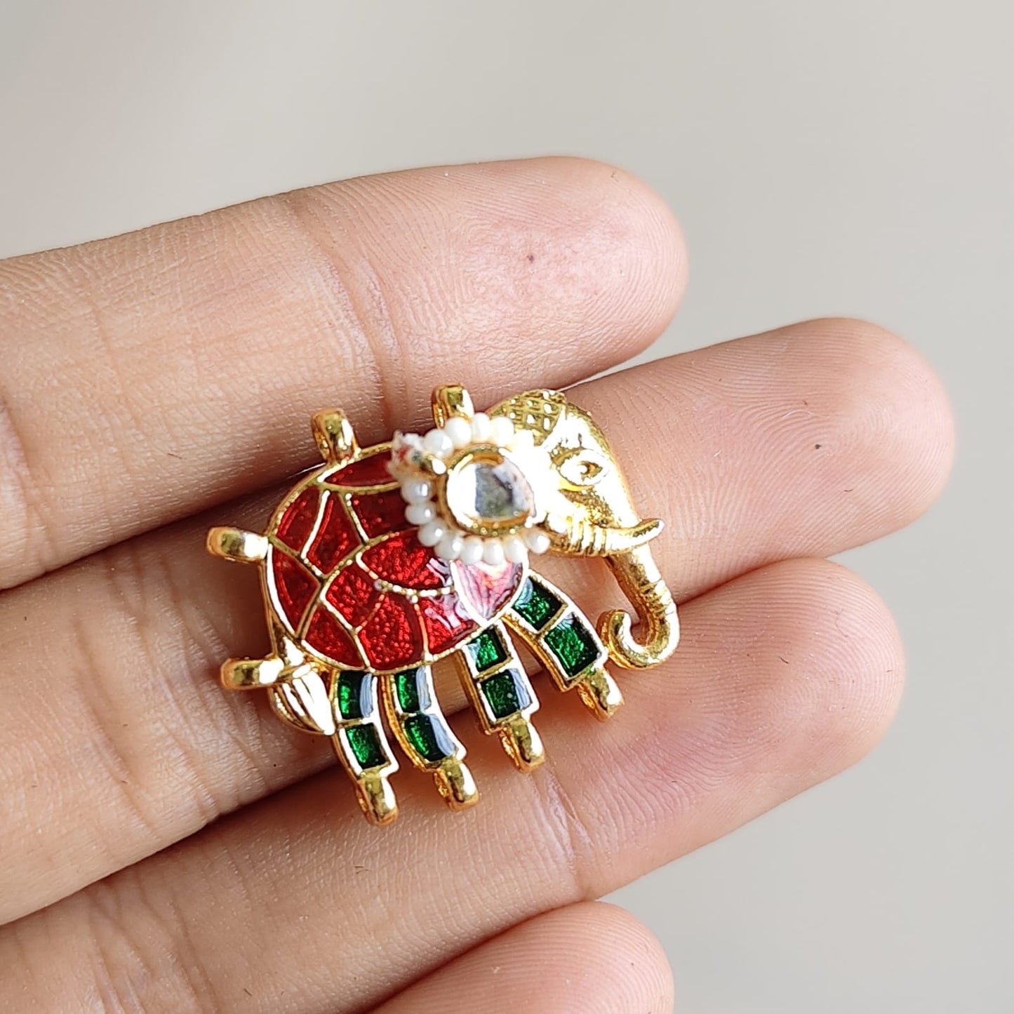 Kundan Elephant Charms - A