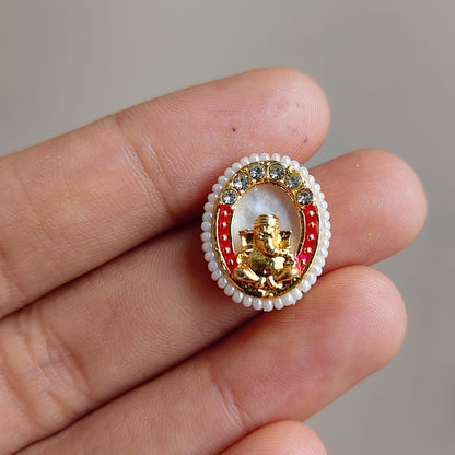 Lord Ganesha Moti  Rakhi Charm