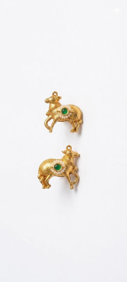 Gold Kamdhenu Cow Charms