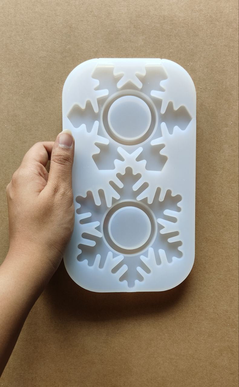 Christmas Snow Flakes T light Mould