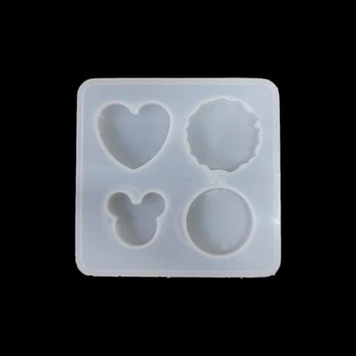 4 Cavity Pop-socket Mould/ Keychain Mould - teddy – Maya Resin Store