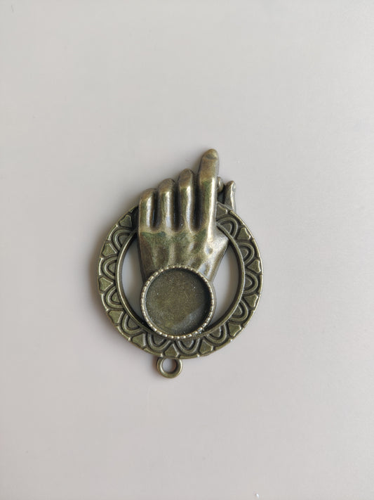 Vintage / Antique Bezel pendant- U