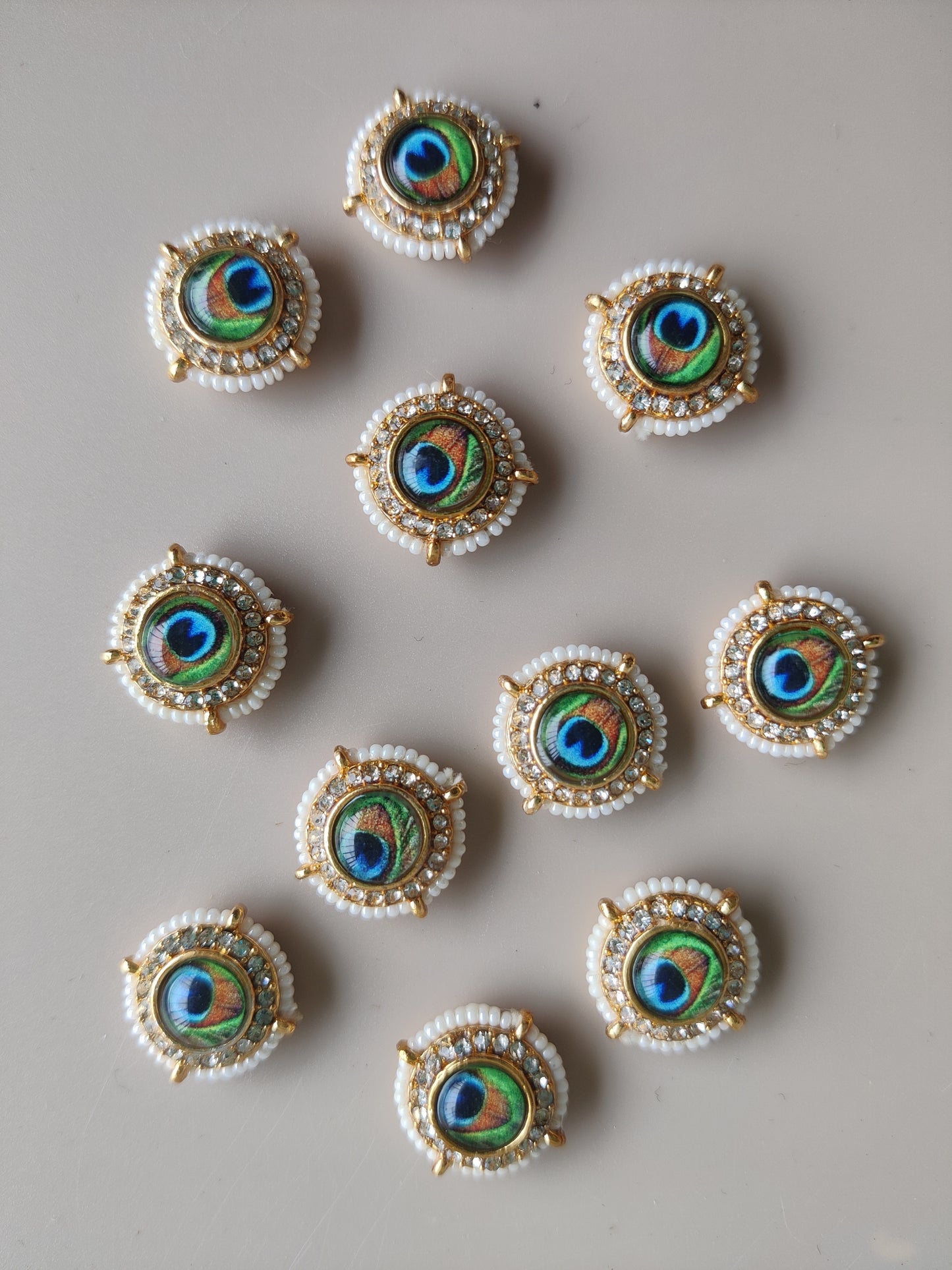 Peacock heavy pearl charms
