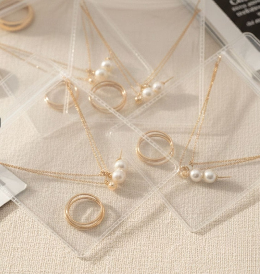 Transparent jewellery pouch