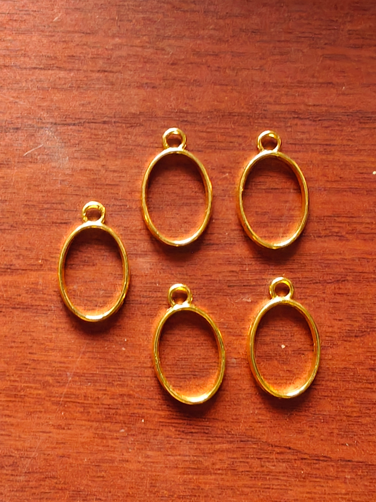 Oval pendant bezel - pack of 5