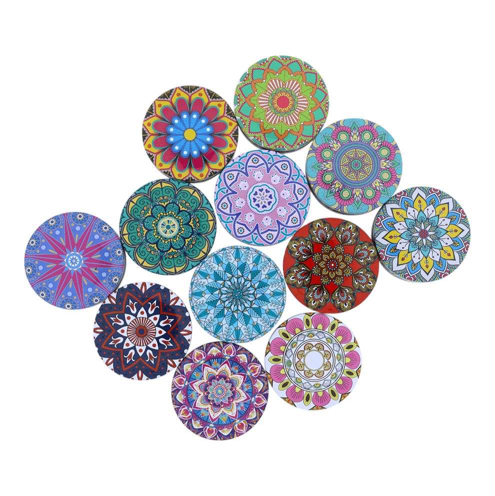 Mandala effect metal candle jar