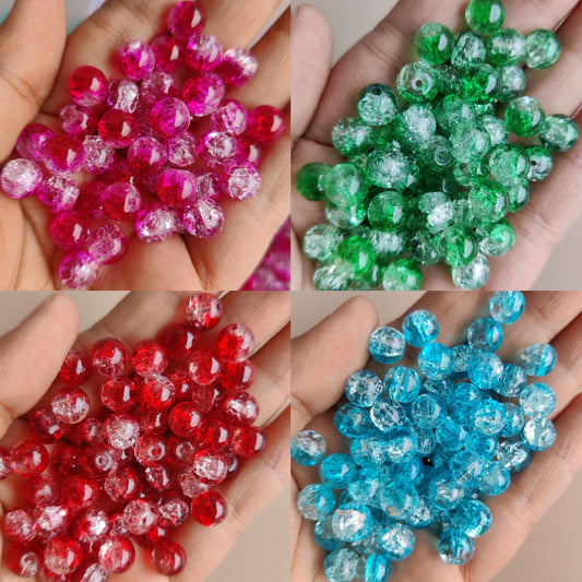 Multicolour holoshine dual shade beads for Rakhi & Bracelet