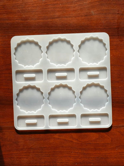 6 Cavity dashboard / photo frame mould - 3 inch agate