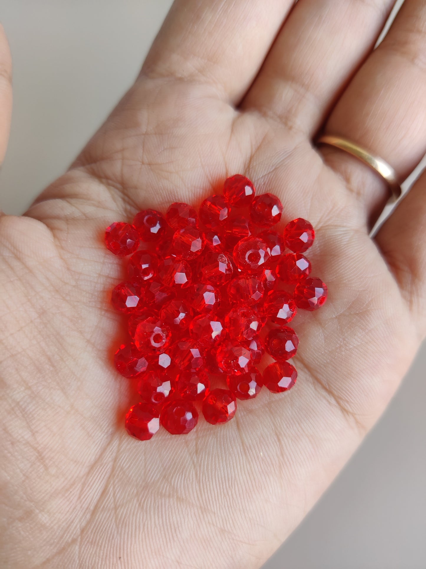 6mm Diamond cut colourful beads small for Bracelet / Rakhi Making