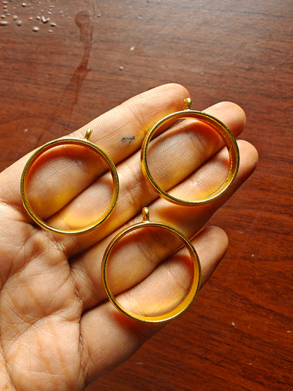 Round pendant bezel - pack of 5