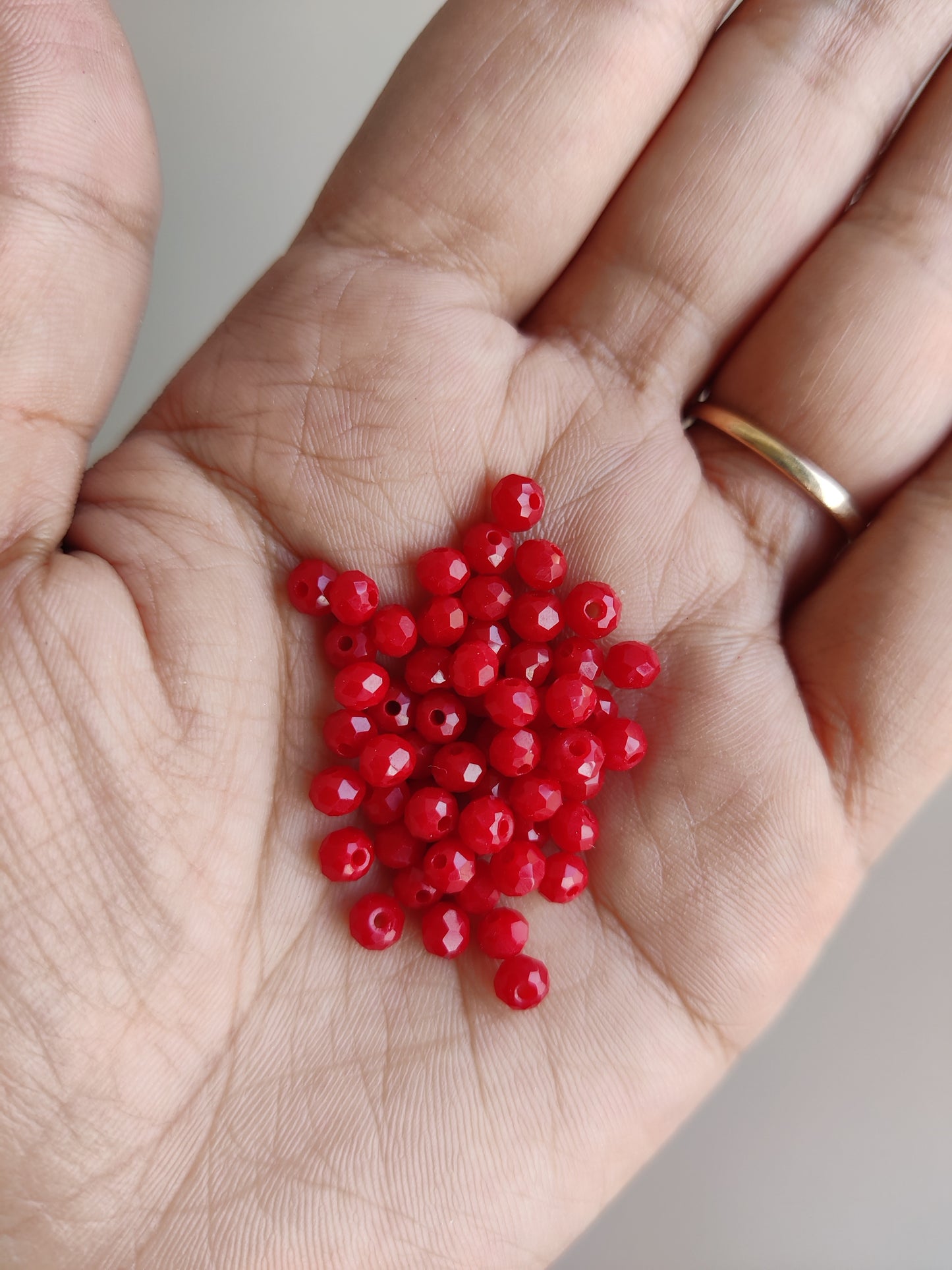 Diamond cut colourful beads small for Bracelet / Rakhi Making