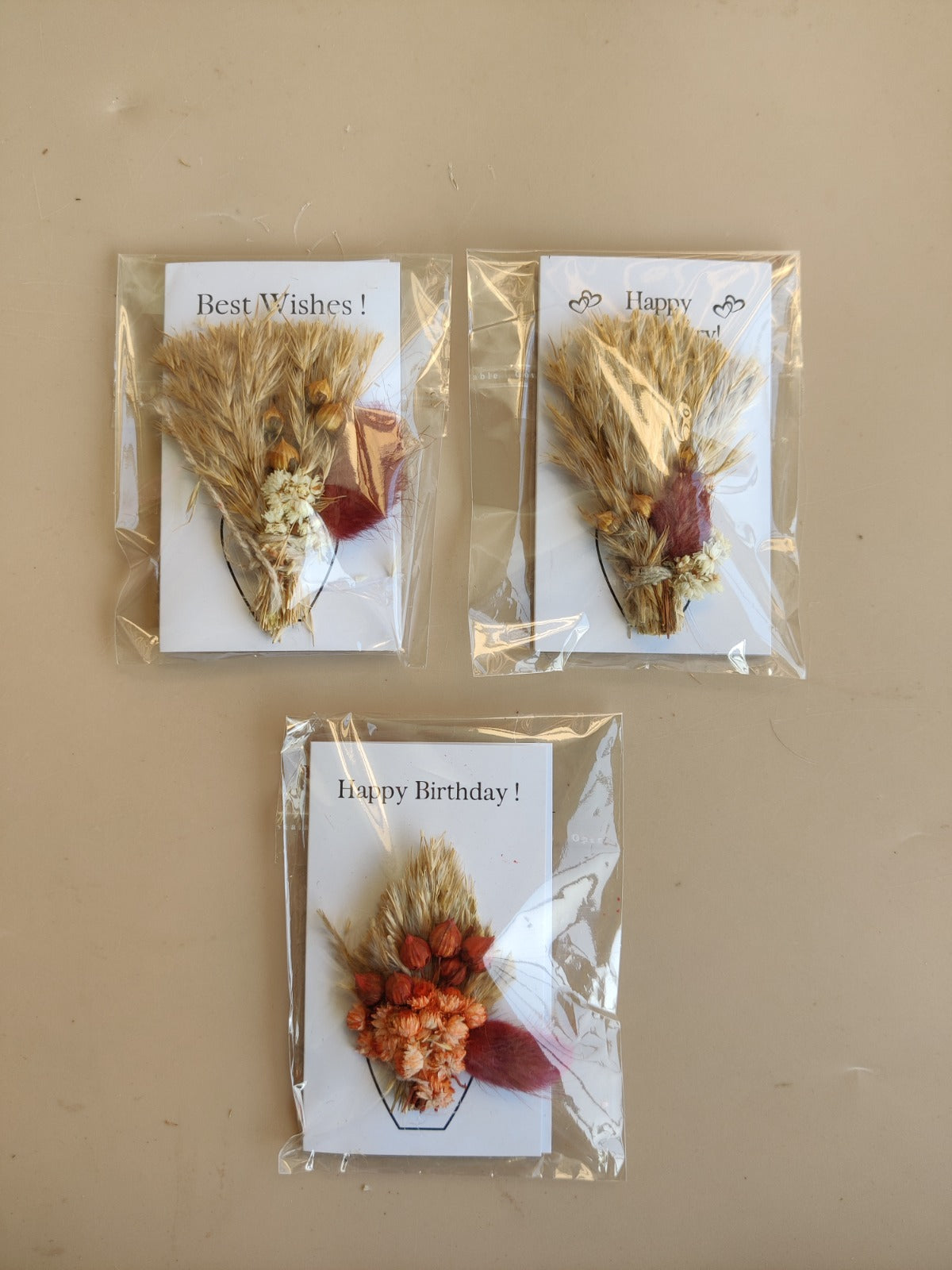 Flower bunch, gift card, flower bouquet - Red